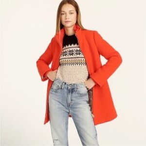 J. Crew Italian stadium cloth Nello Gori wool blend coat